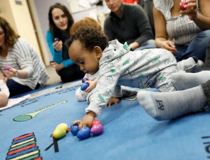 baby in early childhood music class
