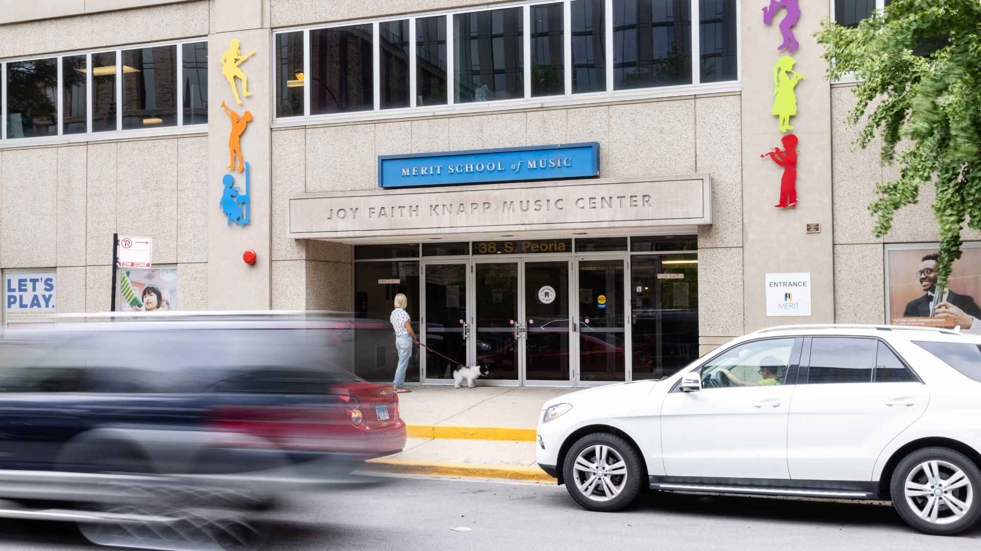The facade of the Joy Faith Knapp Music Center