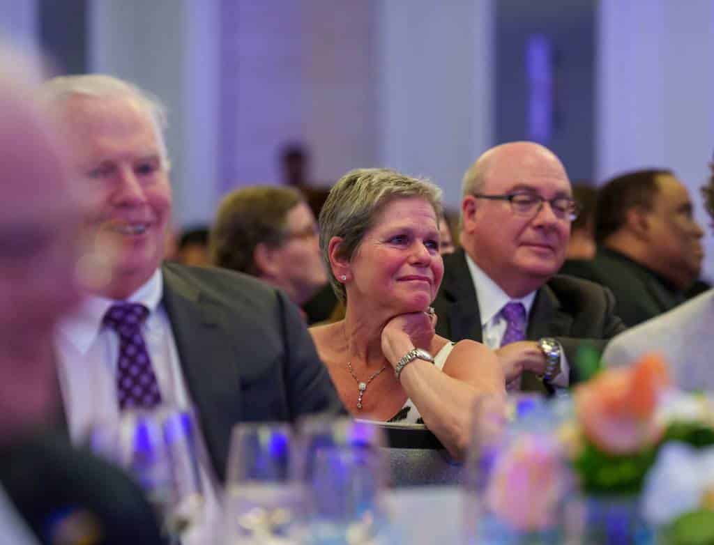 Guests watching the stage