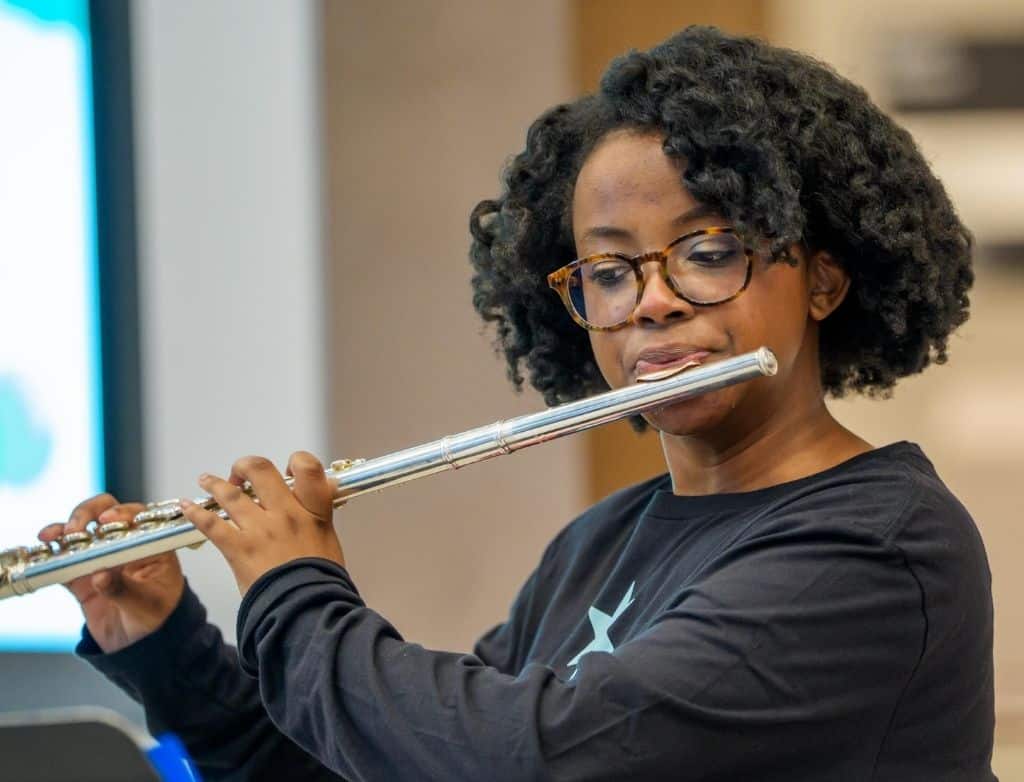 Kaylee plays flute